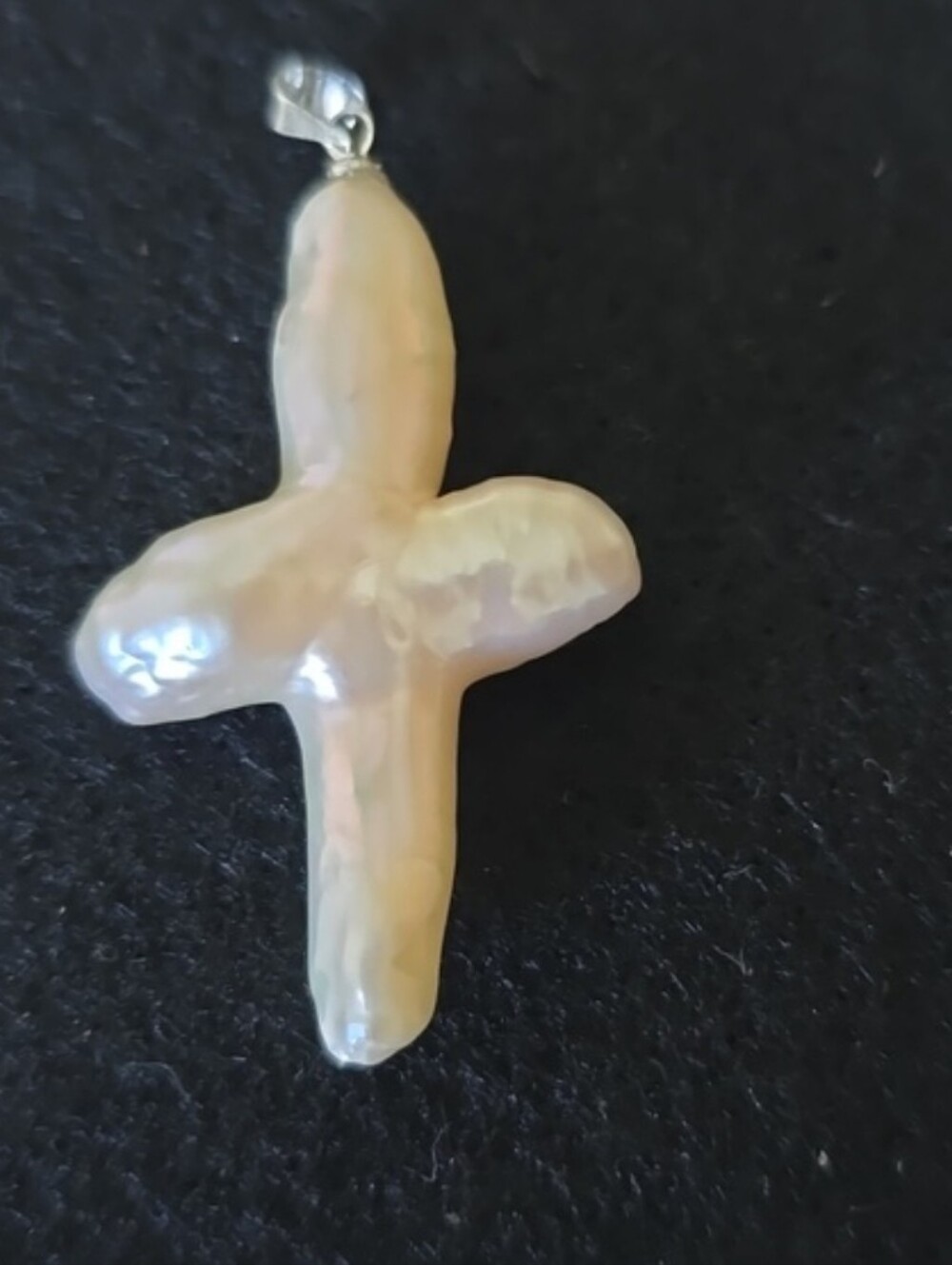 Pearl Cross Pendant - Picture 2 of 3